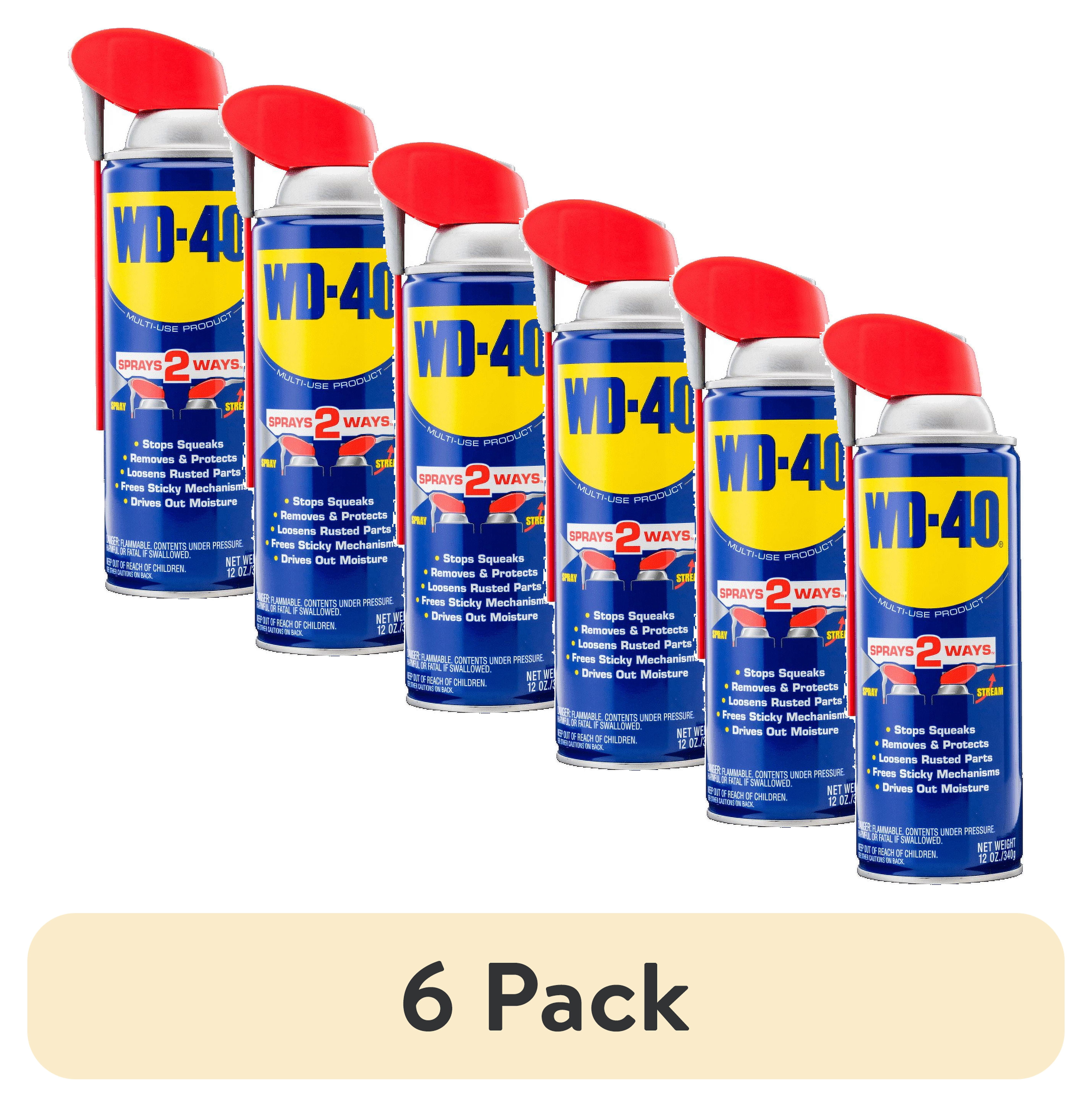 (6 pack) WD-40 Multi-Use Product Lubricant Spray with Smart Straw, 12 oz.