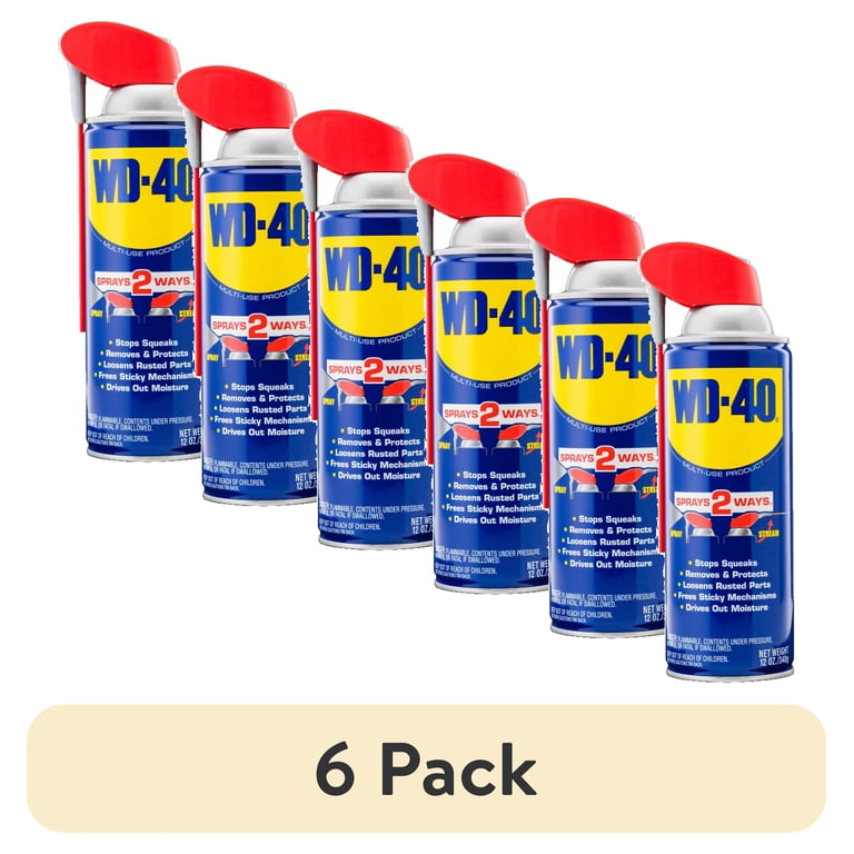 6 pack) WD-40 Multi-Use Product Lubricant Spray with Smart Straw