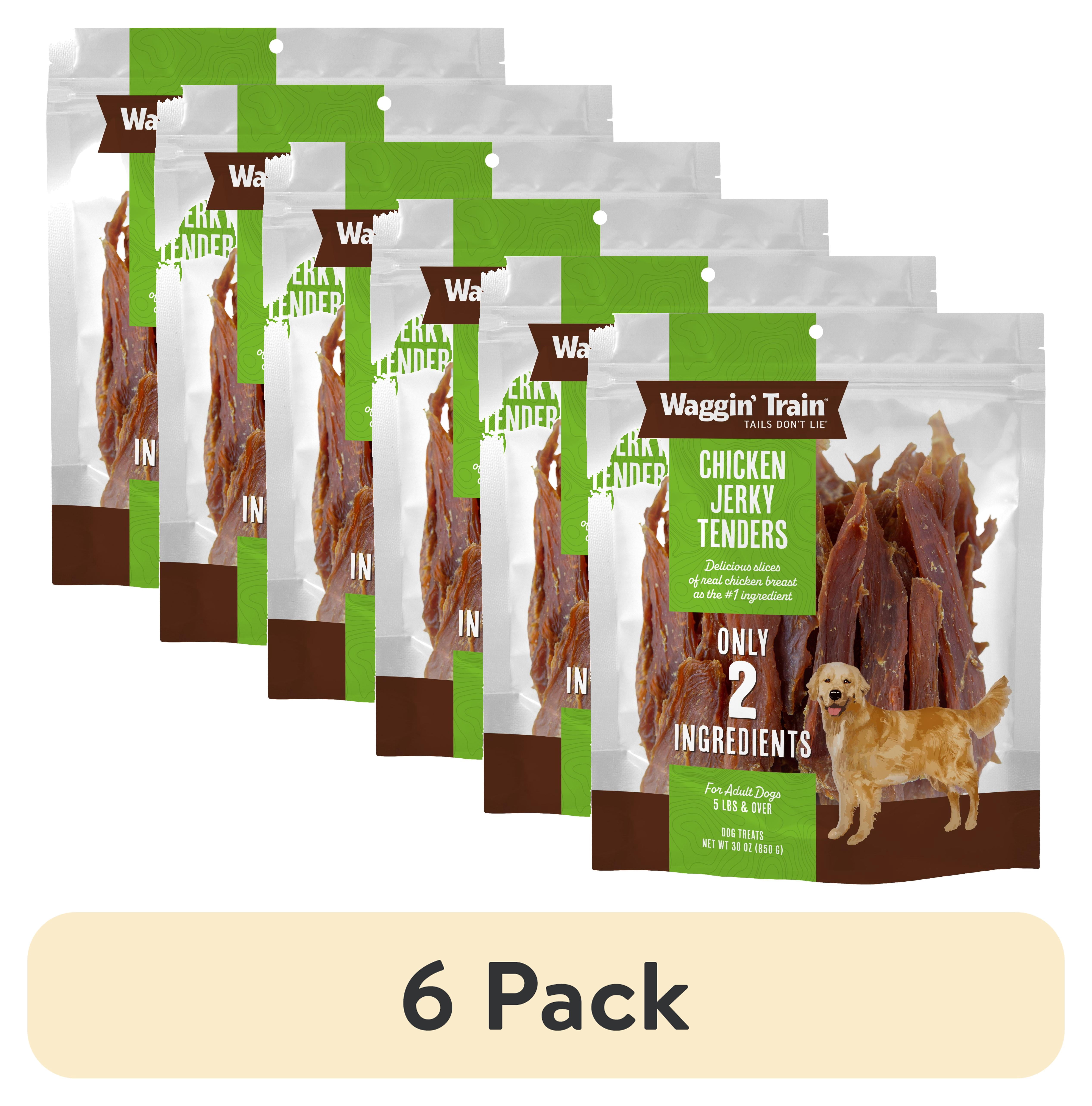 (6 pack) Waggin' Train High Protein Chicken Jerky Dog Treats,  30 oz. Pouch