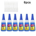 thumbnail image 1 of 6-pack Waterproof Nail Glue Quick-Dry | Large Capacity | Strong Adhesive Gel | For Press-On Nails, False Nails & Nail Art | Salon Professional Quality | Long-Lasting | 401 Super Firm Formula | Extra, 1 of 10