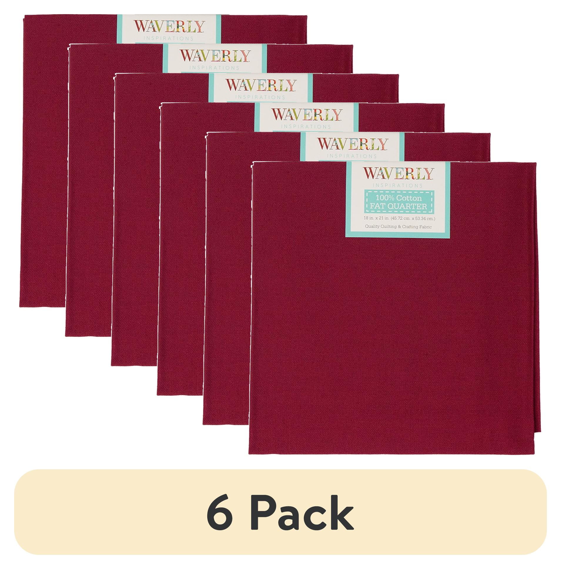 (6 pack) Waverly Inspirations, 100% Cotton, Sewing & Crafting, Cranberry, Fat Quarter, Solids, 21 x 18