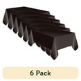 thumbnail image 1 of (6 pack) Rectangular 54" x 108" Black Plastic Table Cover by Way To Celebrate, 1 of 5