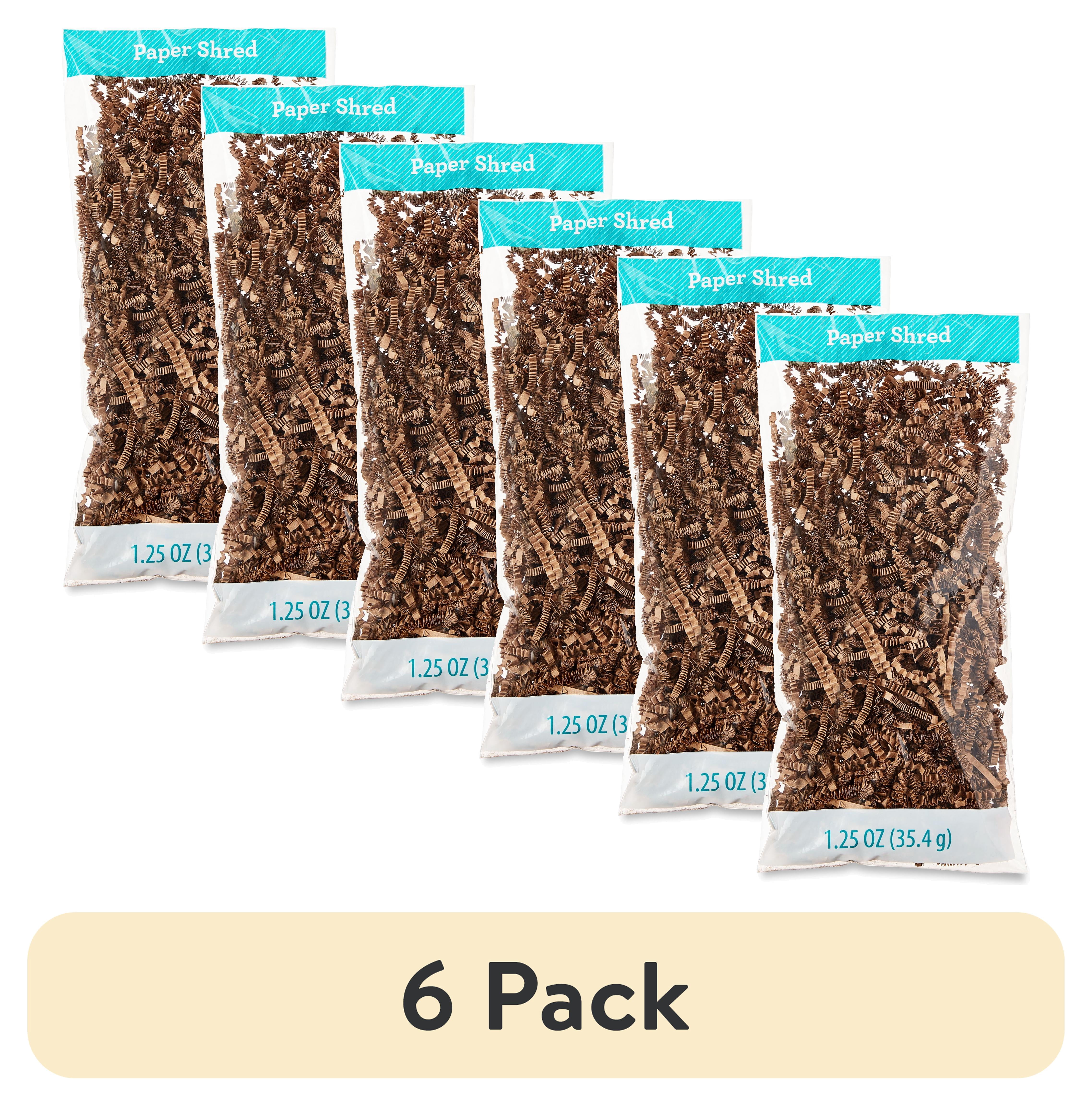(6 pack) Kraft Paper Shred, 1.25 oz, by Way To Celebrate