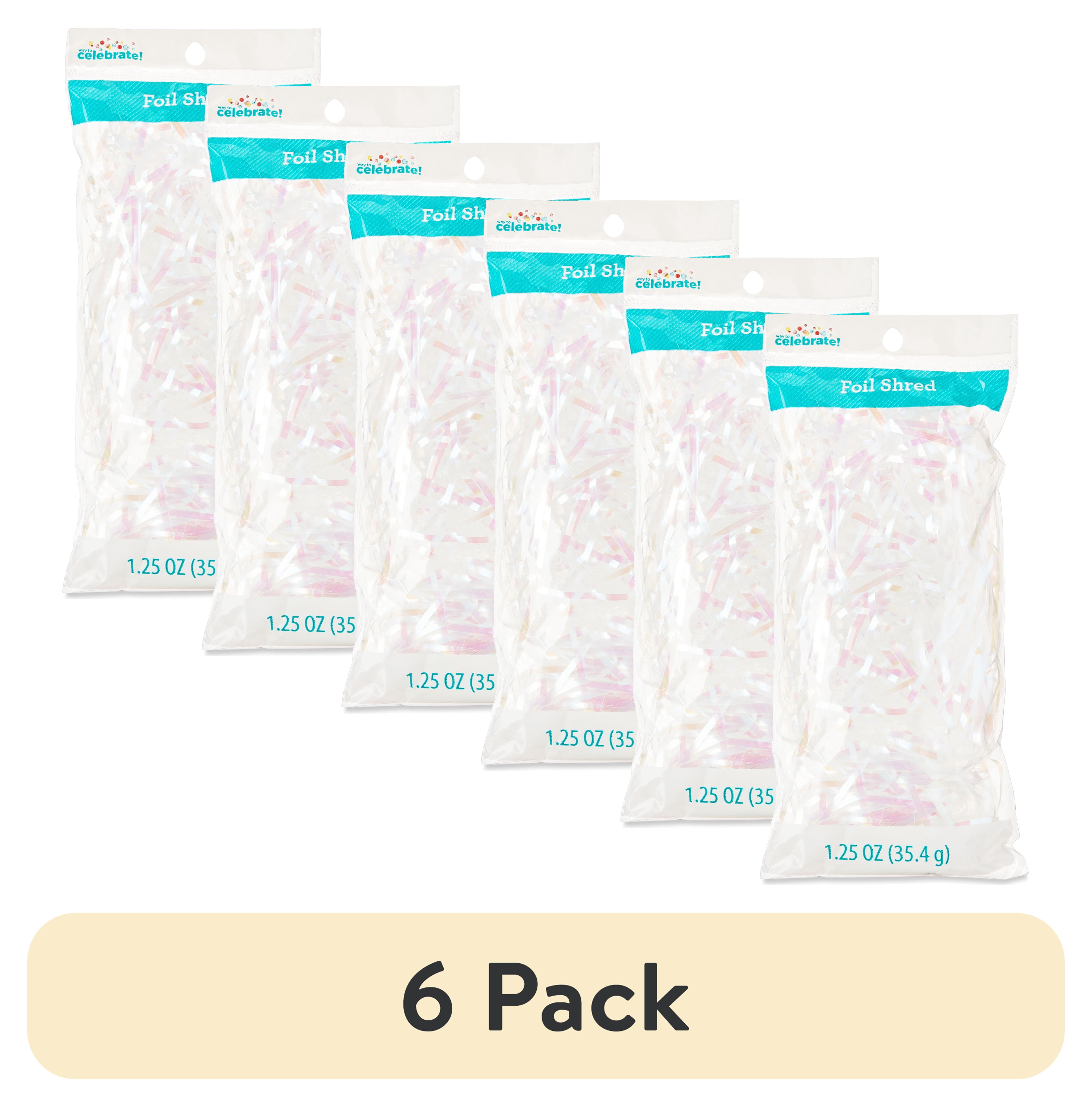 (6 pack) Iridescent Paper Shred, 1.25 oz, by Way To Celebrate