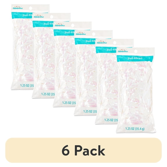 (6 pack) Iridescent Paper Shred, 1.25 oz, by Way To Celebrate