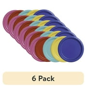 (6 pack) Disposable Paper Plates, 9", Assorted Colors, 10 Count, by Way To Celebrate