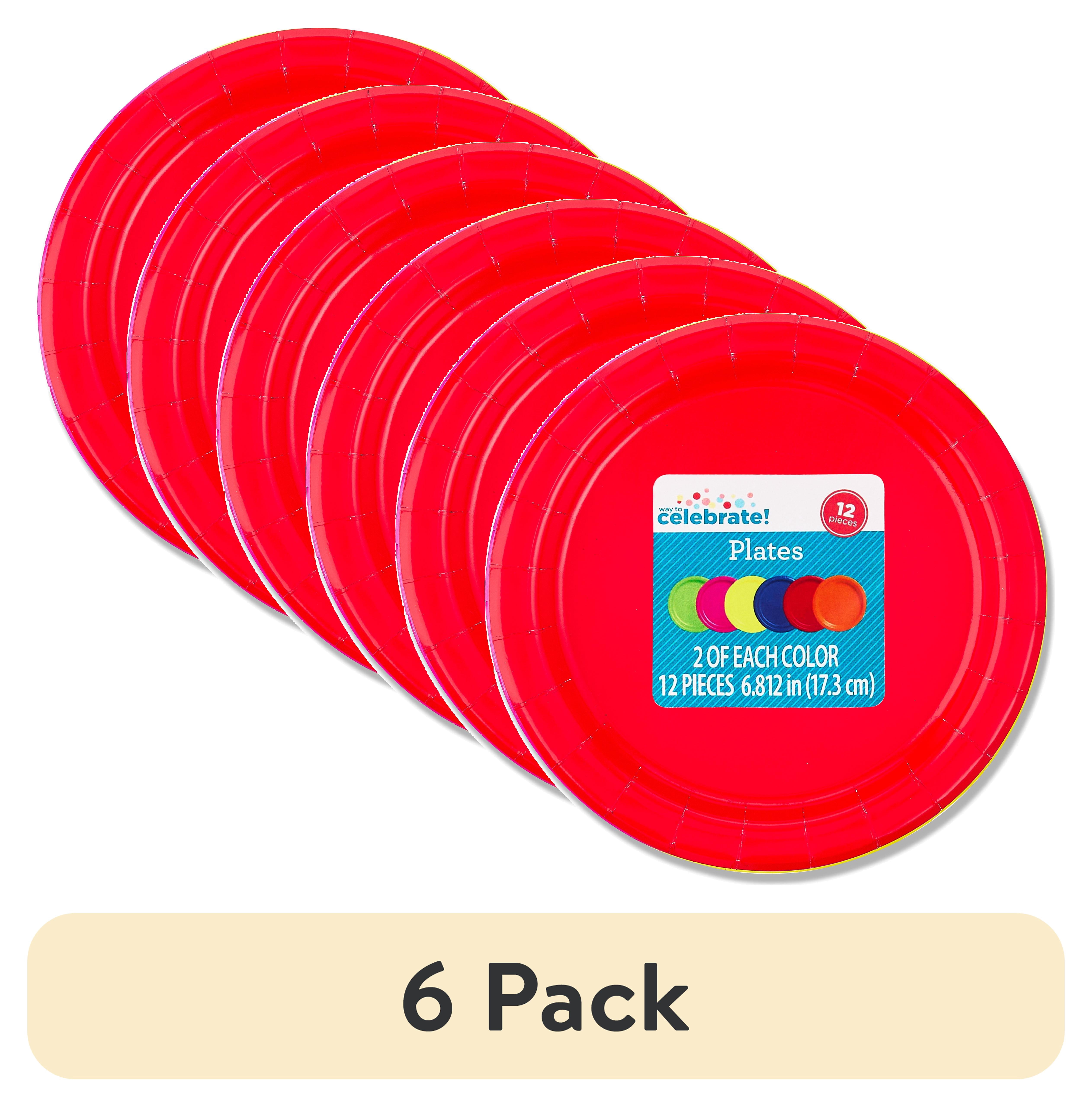 (6 pack) 12CT 7IN Multicolor Dessert Paper Plates by Way to Celebrate