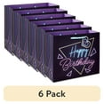 thumbnail interactive-video image 1 of (6 pack) Purple Neon Happy Birthday Paper Gift Bag, 10" x 12", by Way To Celebrate, 1 of 8