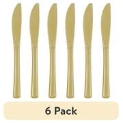 Plastic Disposable Cutlery Set, Gold, 24 Pieces, by Way To Celebrate