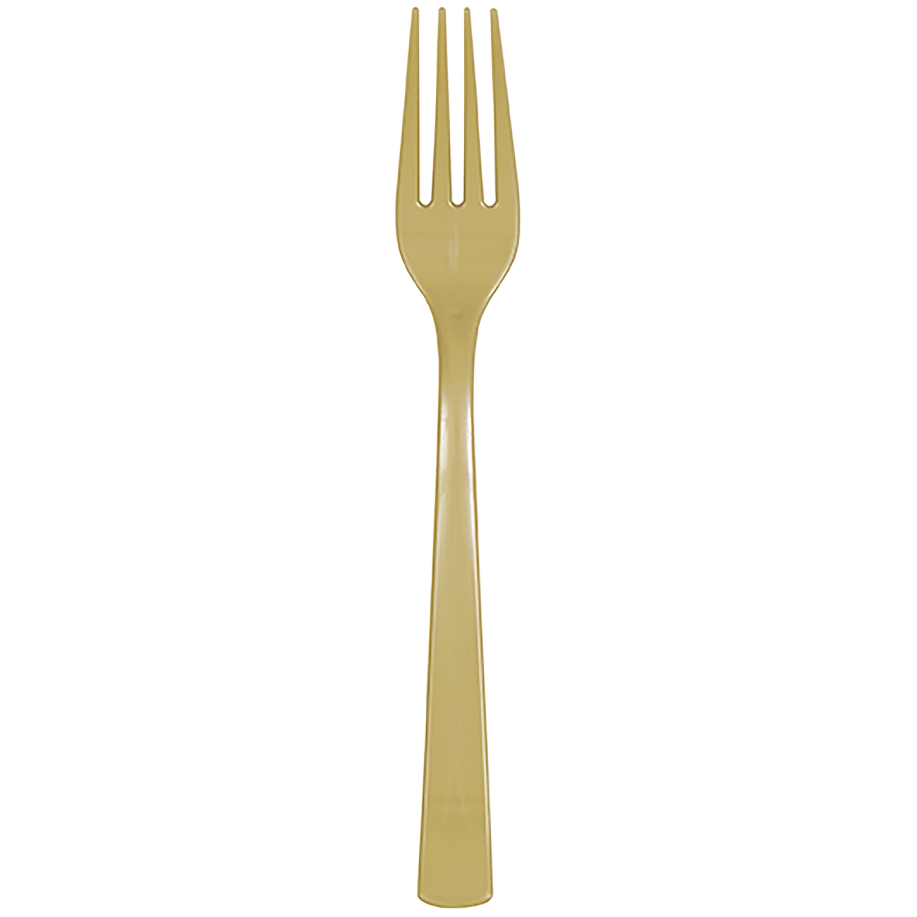 (6 pack) 24CT Gold Disposable Plastic Forks by Way To Celebrate