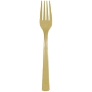 (6 pack) Disposable Plastic Forks, Gold, 24 Count, by Way To Celebrate