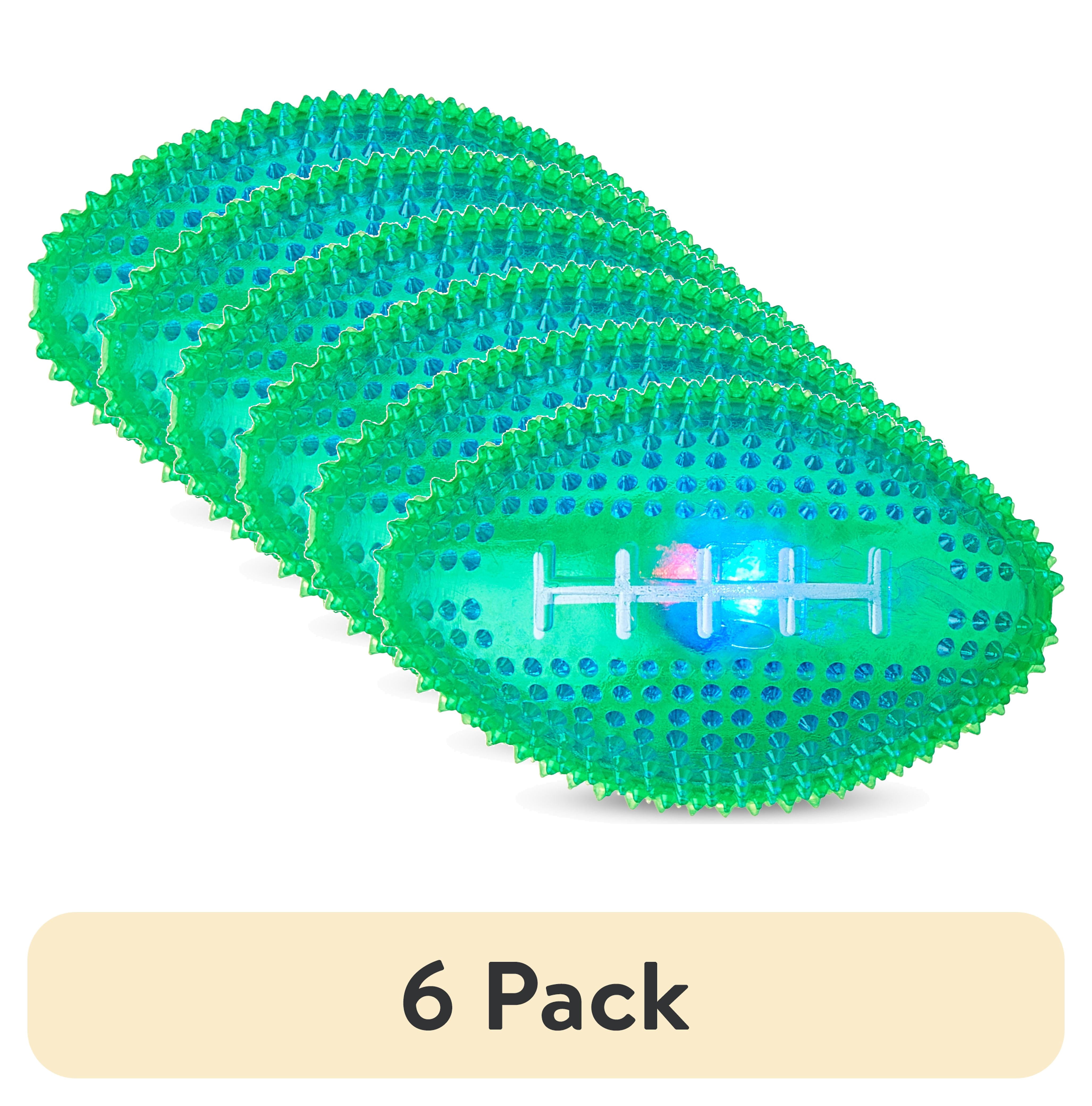 (6 pack) 1 Count, Blue/Green Light-Up Football, Party Favor, by Way To Celebrate