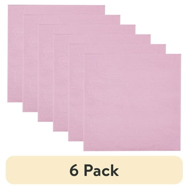 (6 pack) Way to Celebrate! Pink Retro Daisy Paper Luncheon Napkins, 6.5in, 16ct