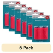 (6 pack) Pink Spiral Birthday Candles, 24 Count, by Way To Celebrate