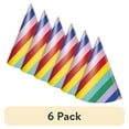 thumbnail image 1 of (6 pack) Retro Rainbow Birthday Paper Party Hats, 4 Count, by Way To Celebrate, 1 of 4