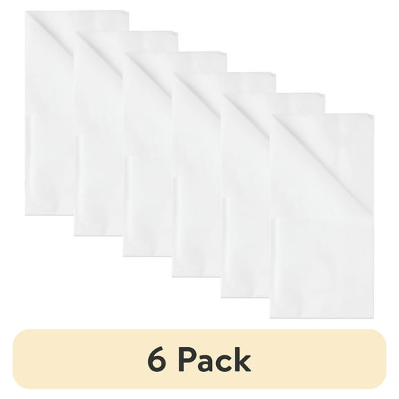 (6 pack) White Tissue Paper, 12 Count, by Way To Celebrate