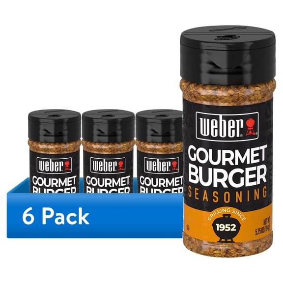 (6 pack) Weber Gourmet Burger Seasoning, 5.75 oz