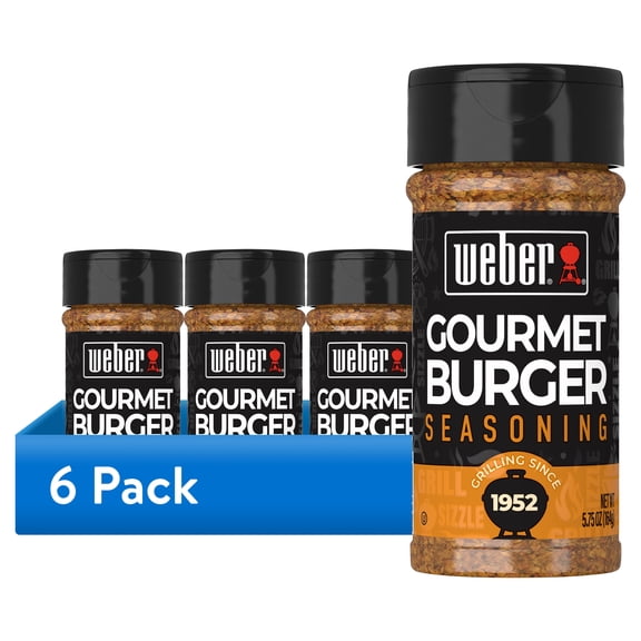 (6 pack) Weber Gourmet Burger Seasoning, 5.75 oz