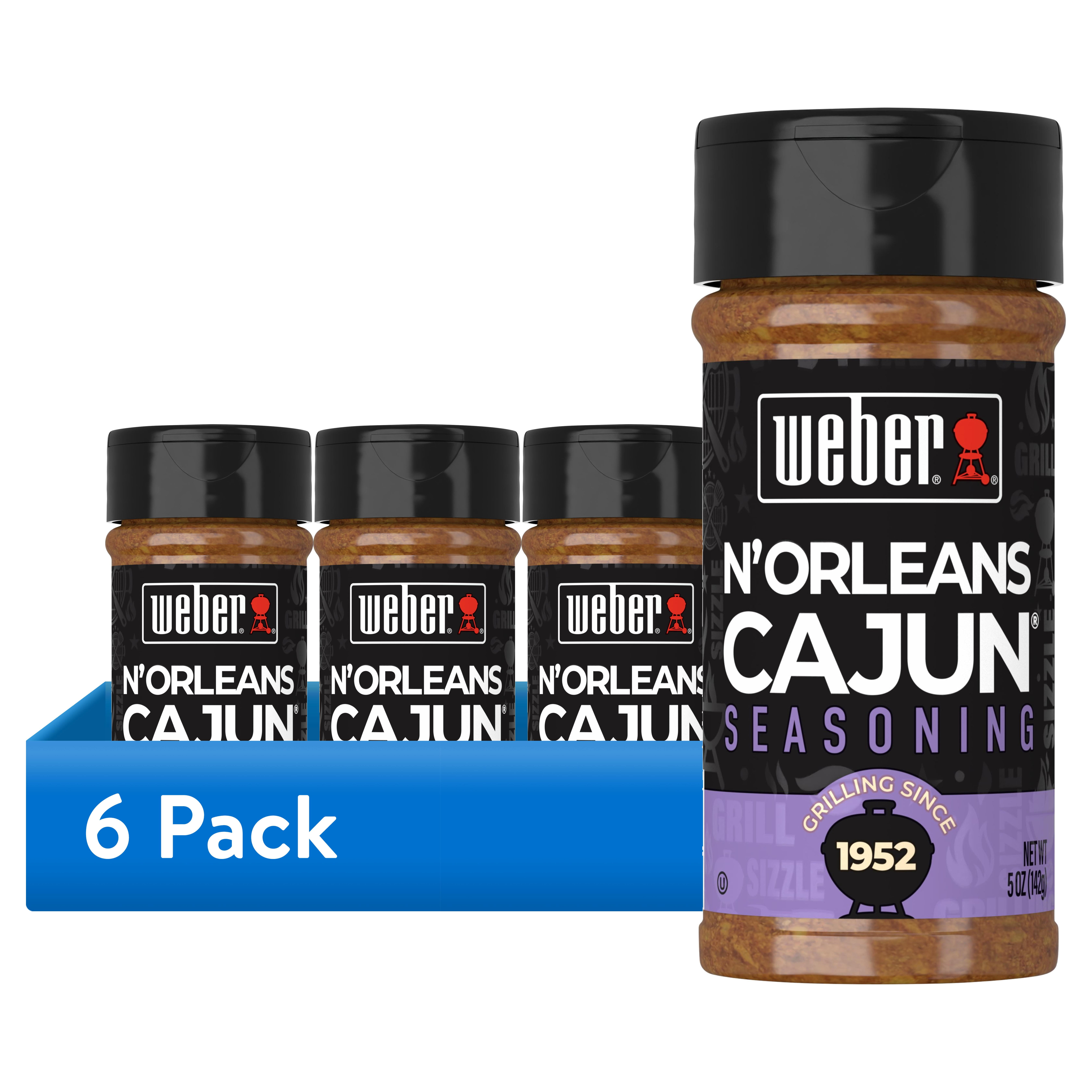 (6 pack) Weber N'Orleans Cajun Seasoning, Gluten Free, 5 oz