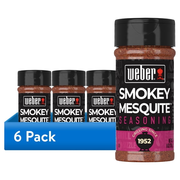 (6 pack) Weber Smokey Mesquite Seasoning, 6 oz