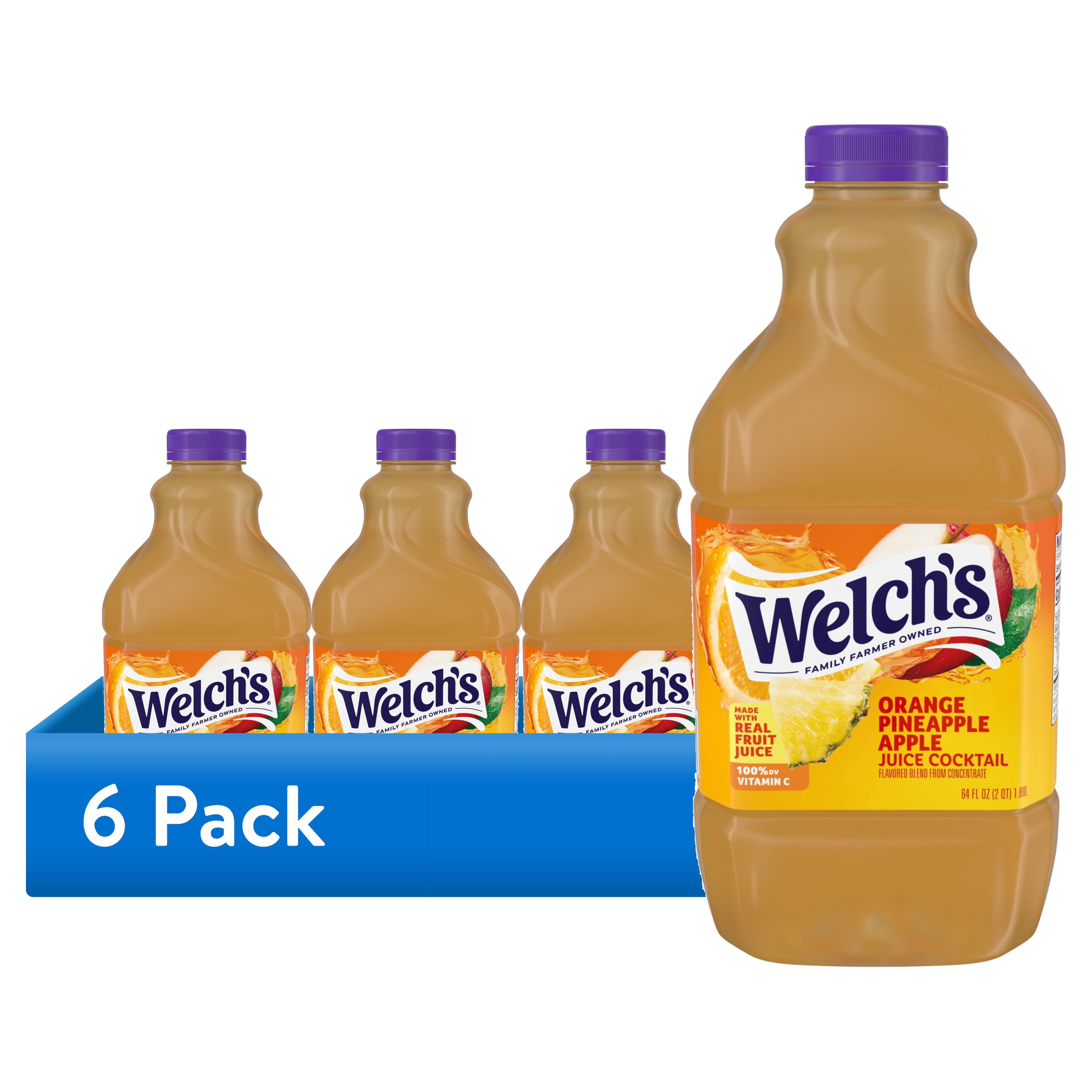 (6 pack) Welch's Orange Pineapple Apple Juice Cocktail, 64 fl oz Bottle