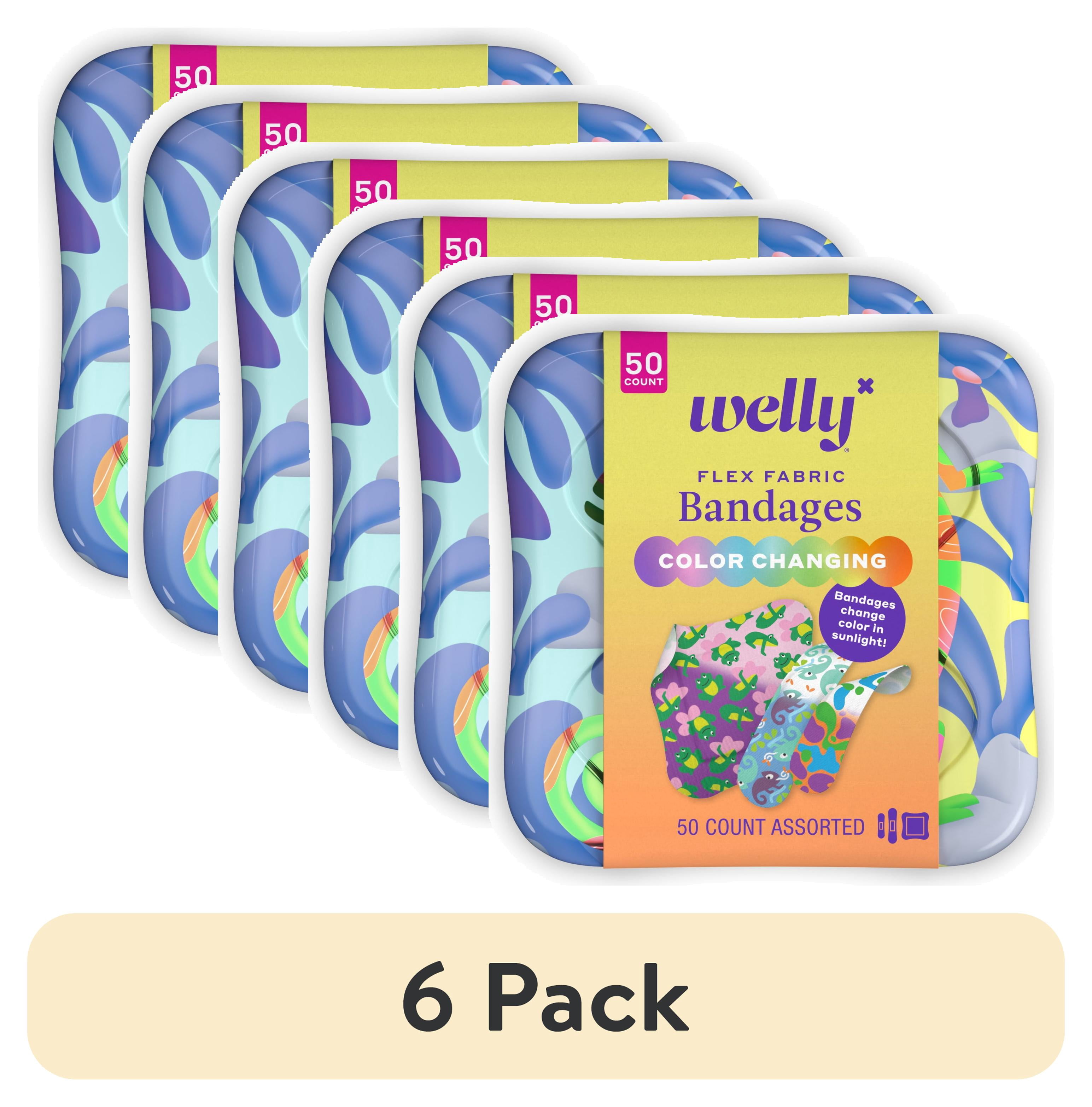 (6 pack) Welly Colorchange Flex Fabric Bandages 50ct