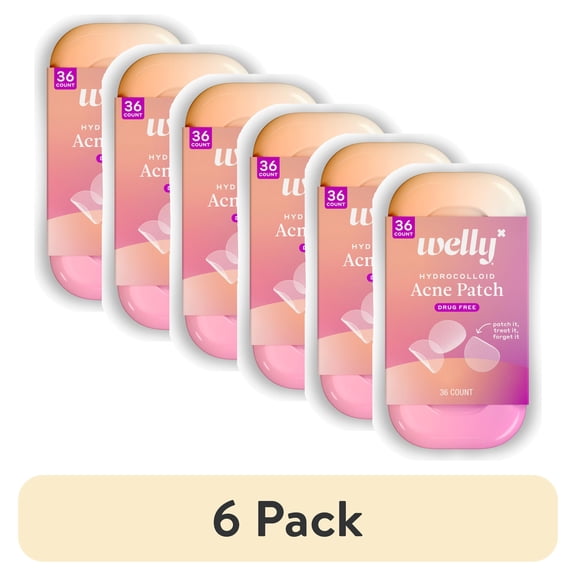 (6 pack) Welly Face Saver Clear Spot Acne Blemish Patches, 36 Count