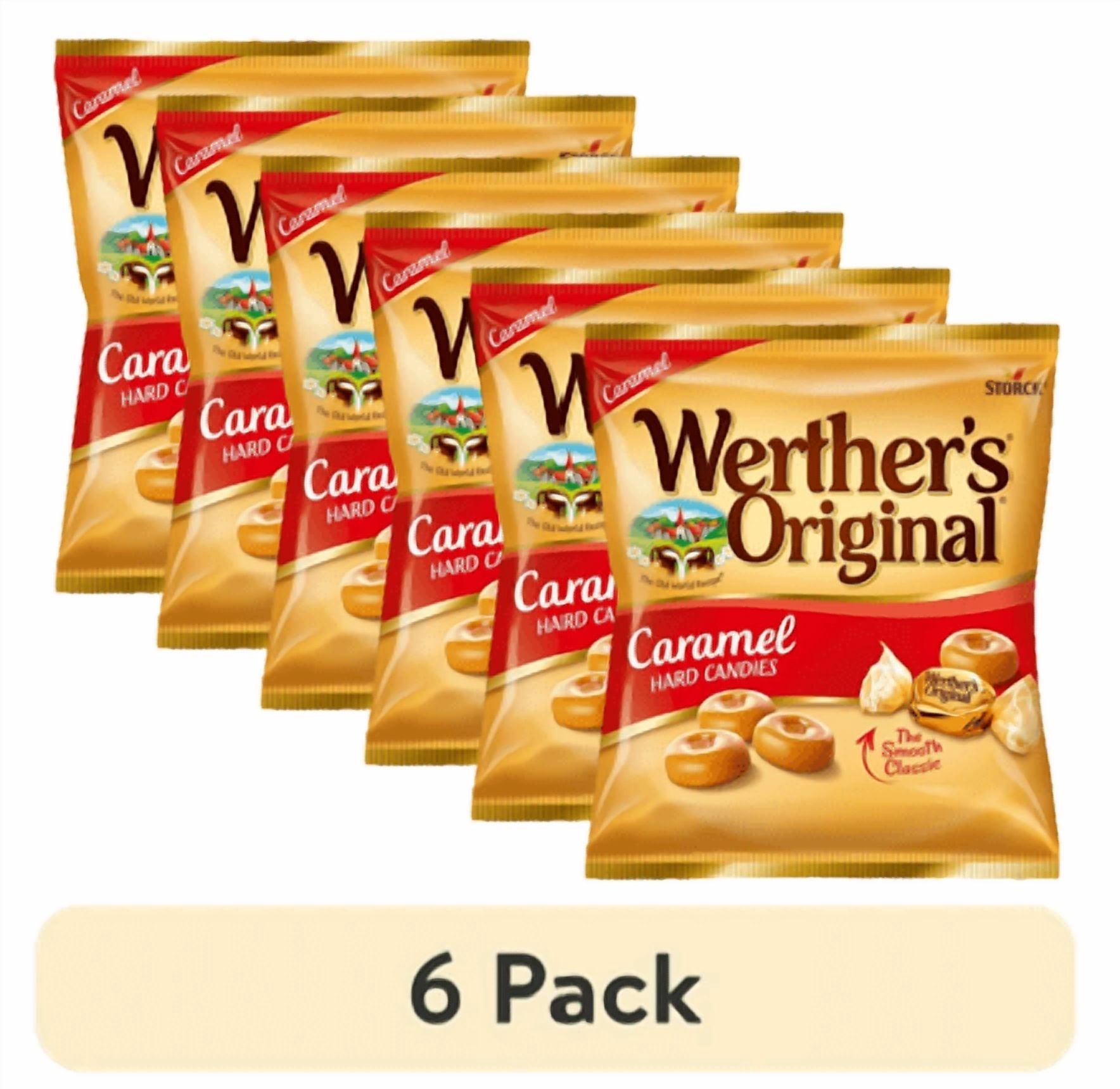 (6 pack) Werthers Original Hard Caramel Candy, 5.5 oz