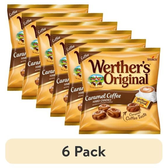 (6 pack) Werthers Original Hard Carmel Coffee Candy, 5.5 oz