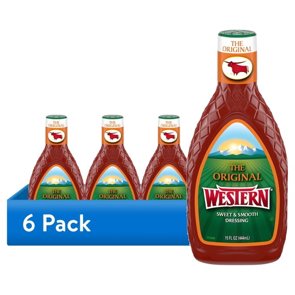 (6 pack) Western Original Sweet and Smooth French Salad Dressing, 15 fl. oz.