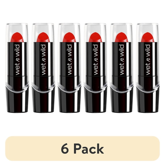 (6 pack) Wet n Wild Silk Finish Lipstick with Vitamins A & E and Aloe Vera - Cherry Frost