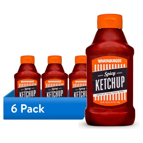 (6 pack) Whataburger Spicy Ketchup 40oz