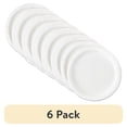 thumbnail interactive-video image 1 of (6 pack) Disposable Paper Plates, 9", White, 20 Count, by Way To Celebrate, 1 of 7