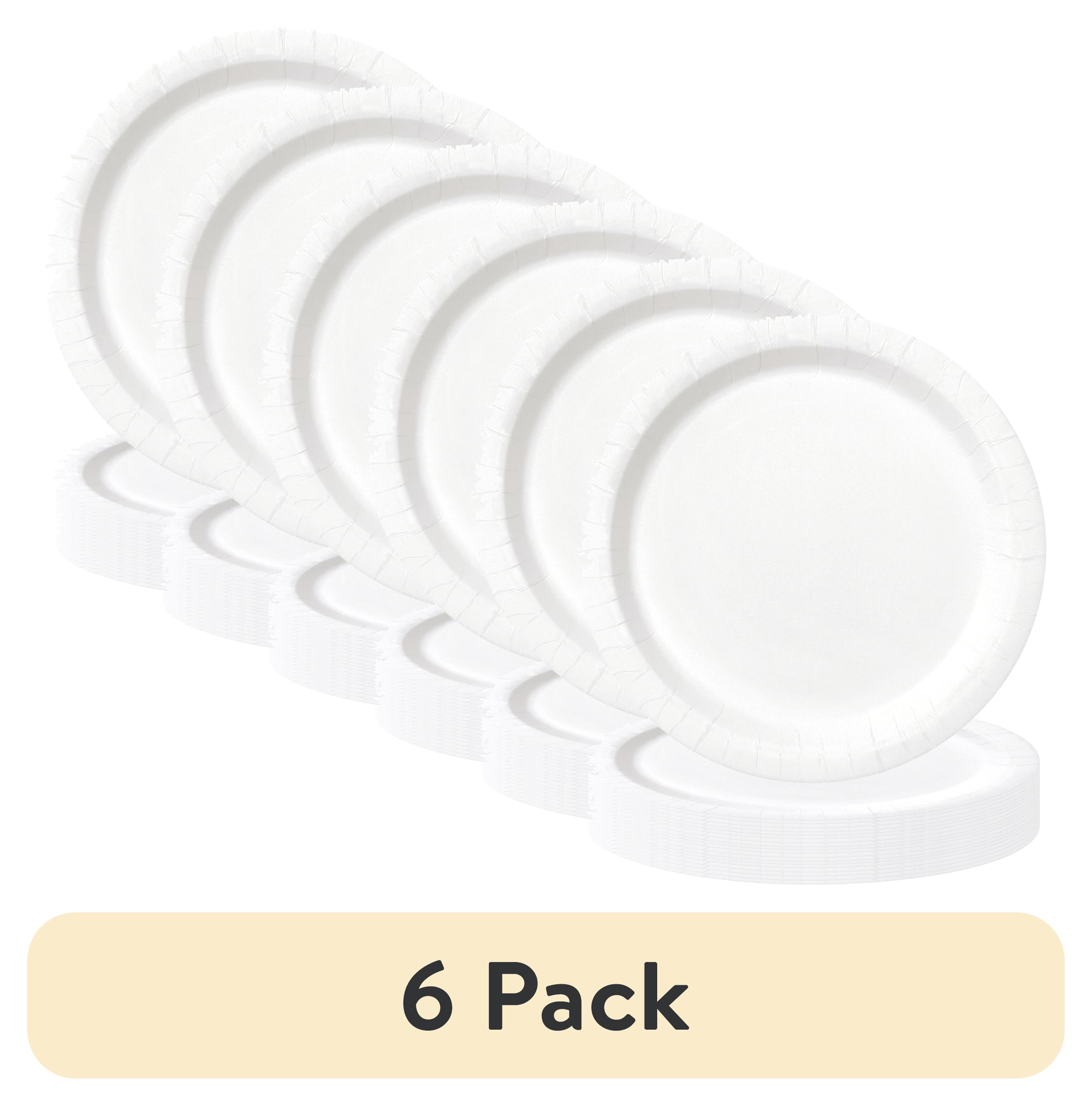 6 pack) 20 Count 9IN White Dessert Paper Plates by Way To