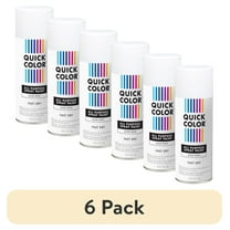(6 pack) White, Quick Color Gloss All Purpose Spray Paint-391191, 10 oz