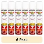 6 pack White, Rust-Oleum Stops Rust Turbo Gloss Protective Enamel Spray Paint-334133, 24 oz