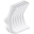 thumbnail image 1 of 6-pack White Soft & Durable Crew Socks, 1 of 3