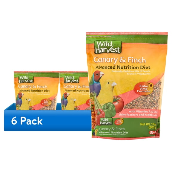 (6 pack) Wild Harvest Super Premium Canary and Finch Food, 2 lb