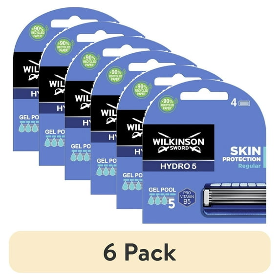 (6 pack) Wilkinson by Schick Hydro 5 Refill Blade Cartridges, 4 ct