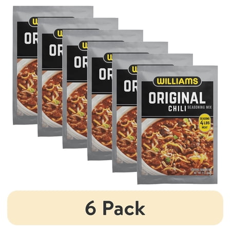 (6 pack) Williams Original Chili Seasoning - 2 oz. Packet
