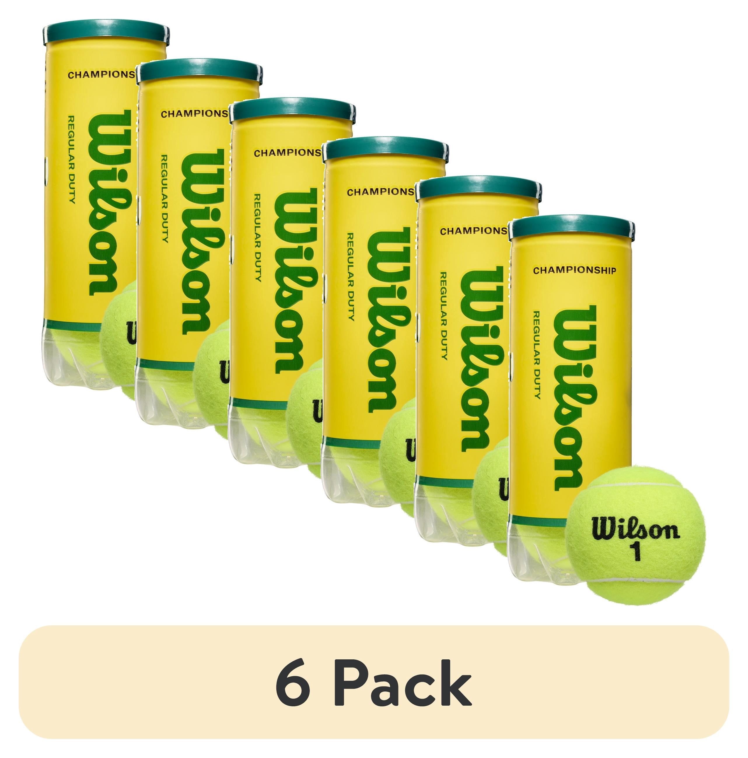 (6 pack) Wilson Championship Regular Duty 3 Tennis Ball Can
