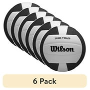6 pack Wilson Pro Tour Indoor Volleyball - Black/White, Official Size
