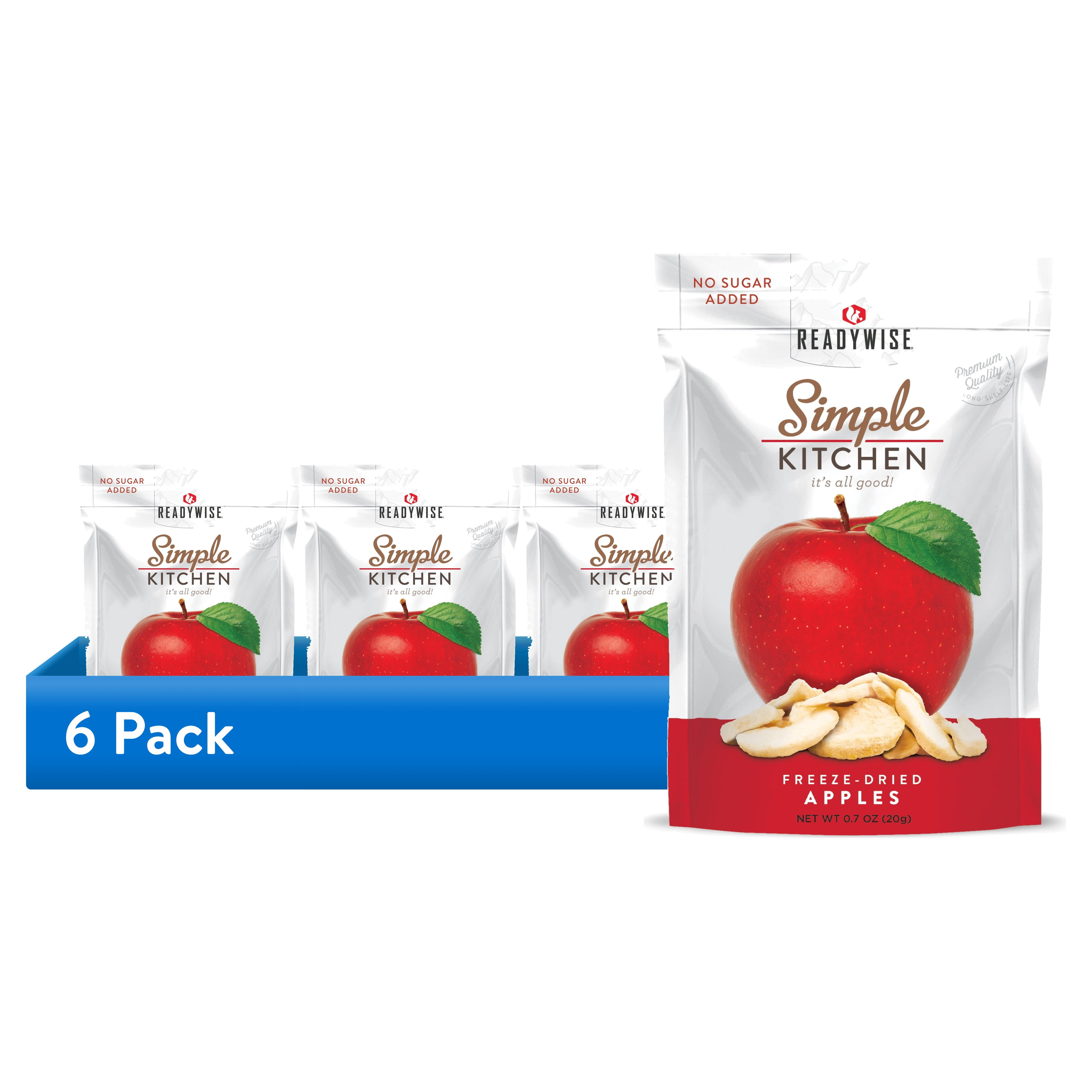 (6 pack) Wise Company Simple Kitchen Freeze-Dried Sweet Apples - 6 Pack - 11x10x15