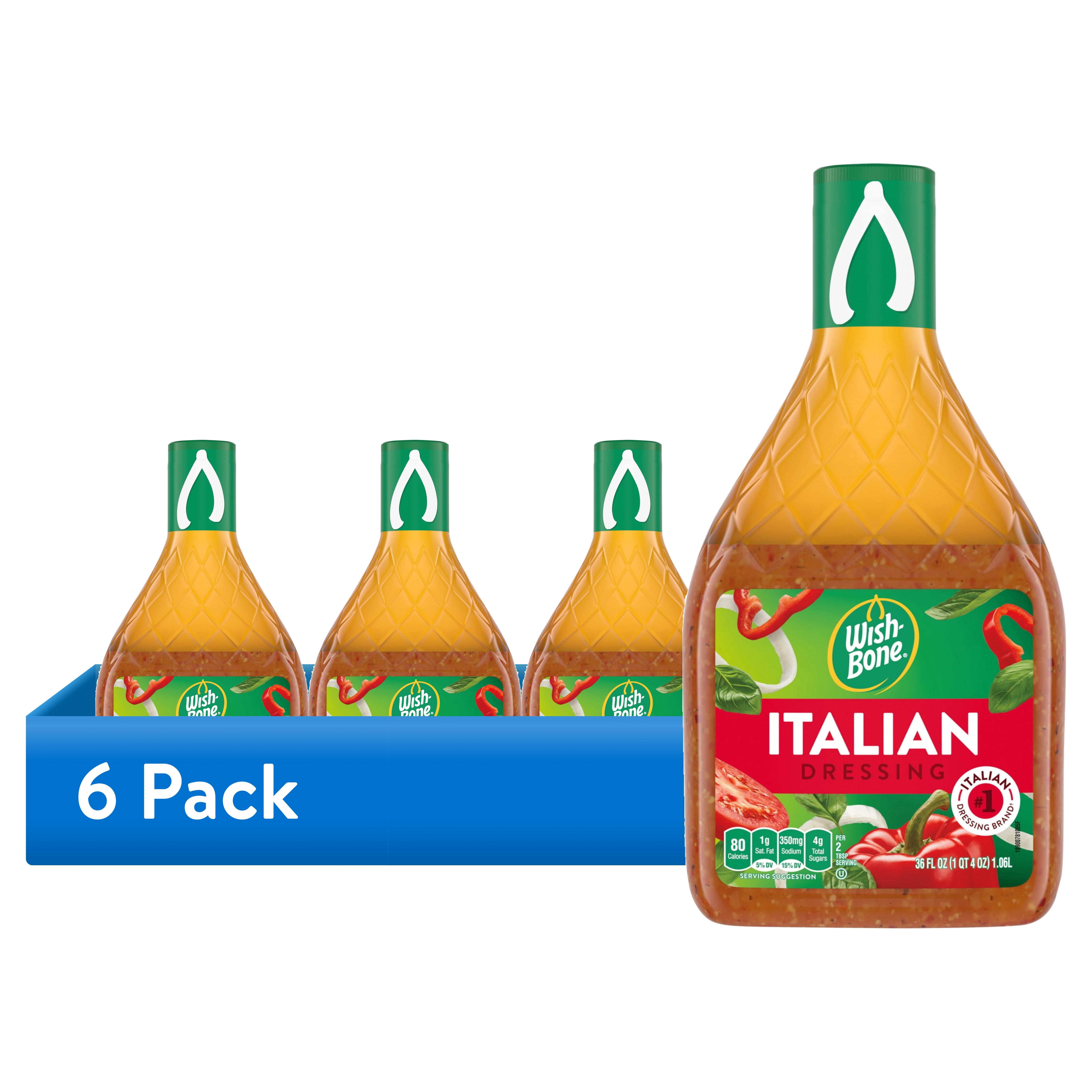 (6 pack) Wish-Bone Italian Salad Dressing, 36 fl oz