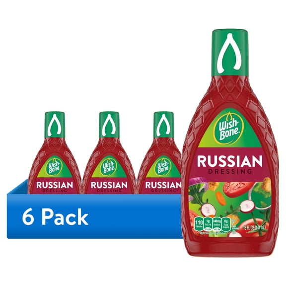 (6 pack) Wish-Bone Russian Salad Dressing, 15 fl oz