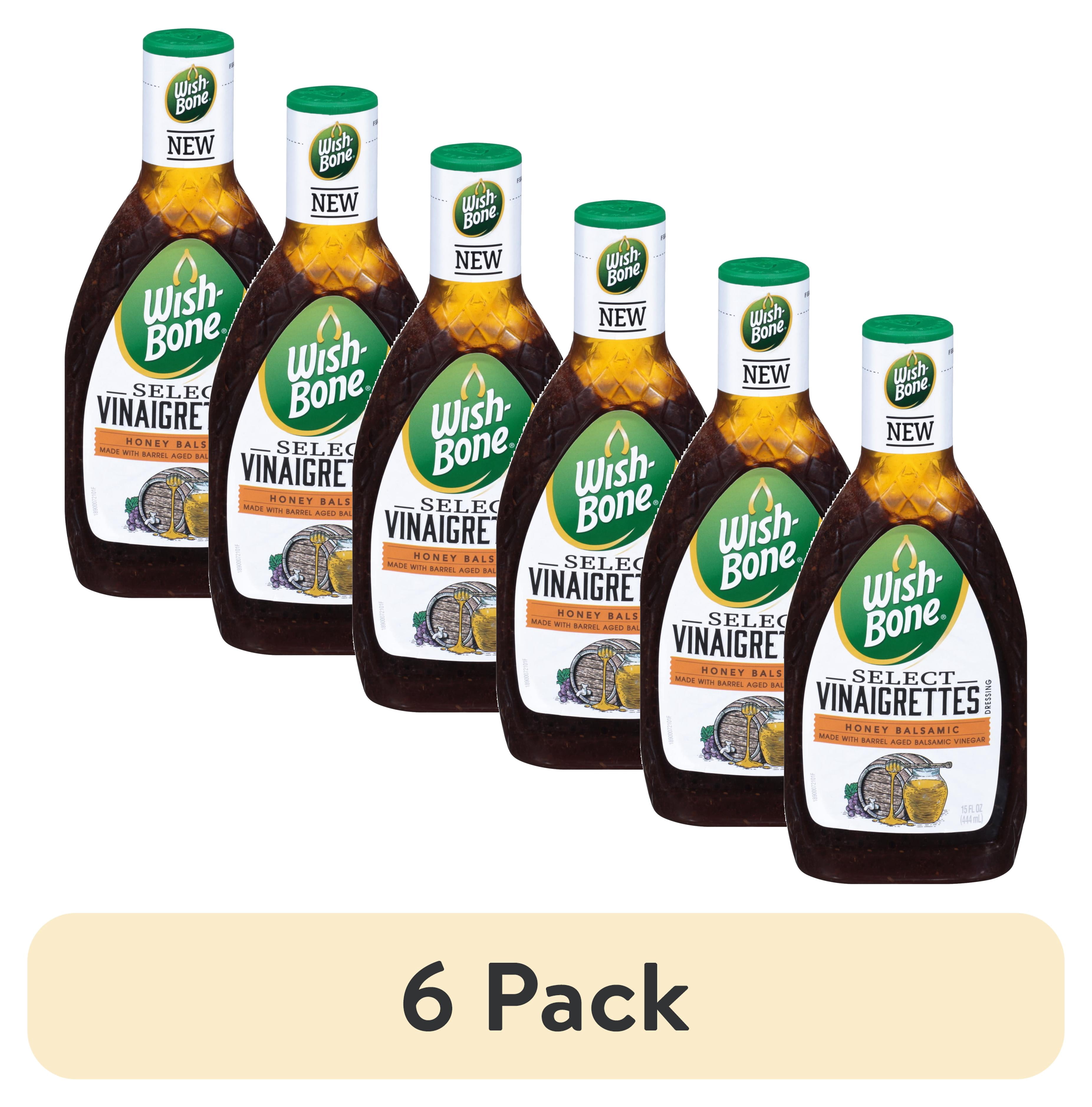 (6 pack) Wish-Bone Vinaigrettes Honey Balsamic Salad Dressing, 15 fl oz