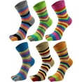 thumbnail image 1 of 6 pack Women Toe Socks 5 Finger Cotton Wicking Athletic Cotton, 1 of 6