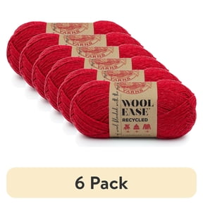 (6 pack) Lion Brand Wool-Ease Recycled Red 632-113S Medium Yarn