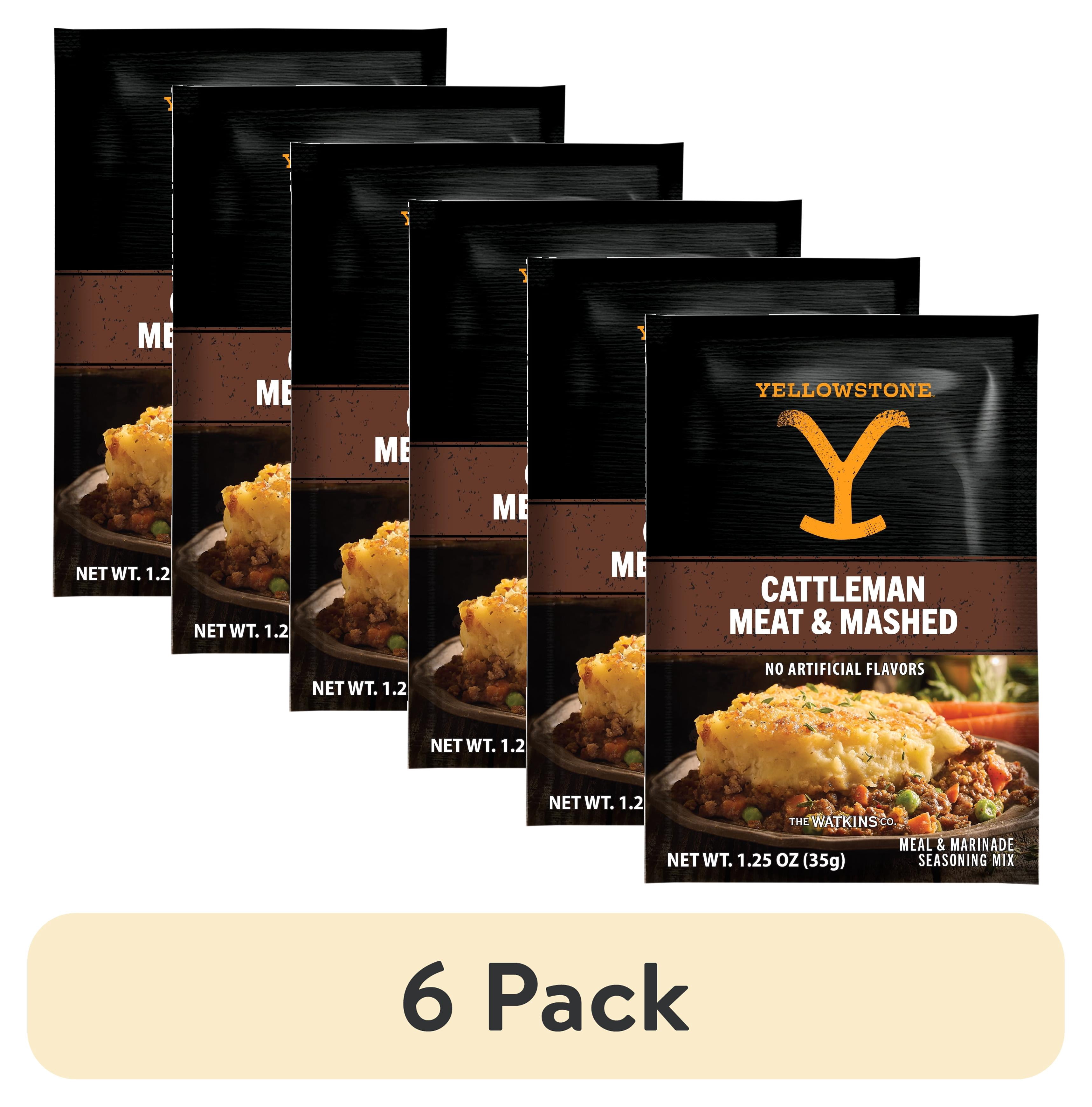 (6 pack) Yellowstone Cattleman Meat & Mashed, 1.25 oz
