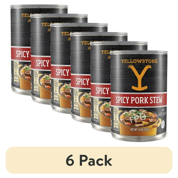 (6 pack) Yellowstone Spicy Pork Stew 15 oz. Can